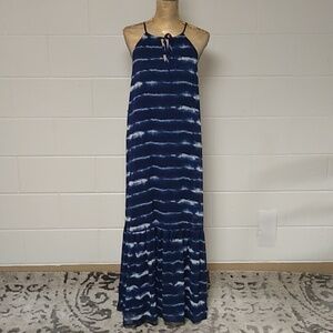 BANANA REPUBLIC TIE DYE, HALTER STYLED, MAXI DRESS BOHO